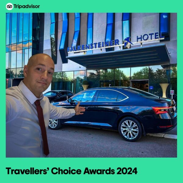 Serbia Driver in front of the hotel in Belgrade